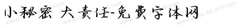 小秘密 大责任字体转换